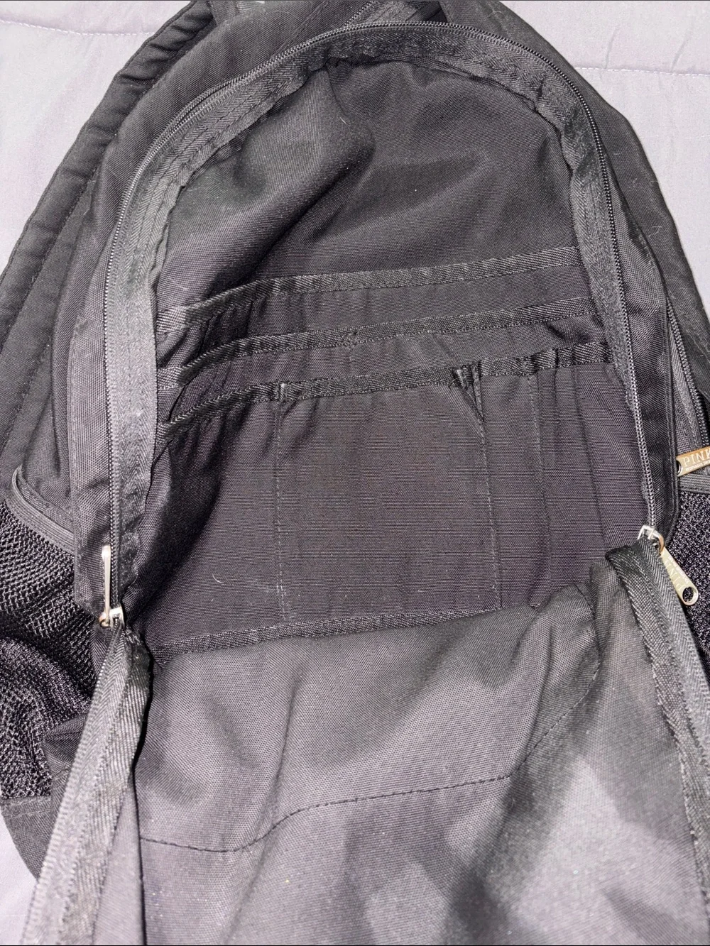 PINK Victoria's Secret Black Backpack with White Logo
